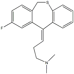 N-[3-(9-fluorodibenzo[b,e]thiepin-11(6H)-ylidene)propyl]-N,N-dimethylamine Struktur