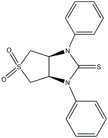 1,3-diphenyltetrahydro-1H-thieno[3,4-d]imidazole-2(3H)-thione 5,5-dioxide Struktur