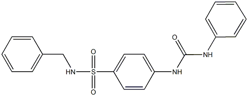 4-[(anilinocarbonyl)amino]-N-benzylbenzenesulfonamide Struktur