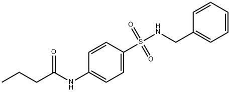 N-{4-[(benzylamino)sulfonyl]phenyl}butanamide Struktur