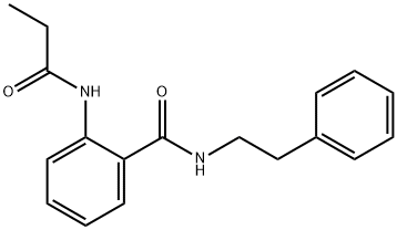 N-(2-phenylethyl)-2-(propionylamino)benzamide Struktur