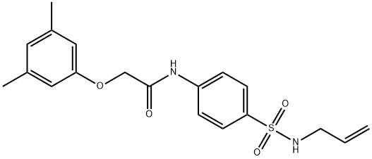 N-{4-[(allylamino)sulfonyl]phenyl}-2-(3,5-dimethylphenoxy)acetamide Struktur