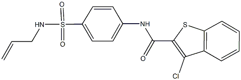 N-{4-[(allylamino)sulfonyl]phenyl}-3-chloro-1-benzothiophene-2-carboxamide Struktur