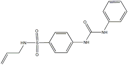 N-allyl-4-[(anilinocarbonyl)amino]benzenesulfonamide Struktur