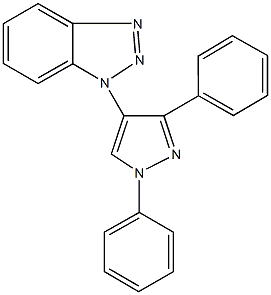 1-(1,3-diphenyl-1H-pyrazol-4-yl)-1H-1,2,3-benzotriazole Struktur