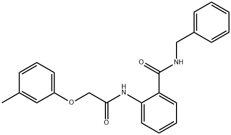 N-benzyl-2-{[(3-methylphenoxy)acetyl]amino}benzamide Struktur