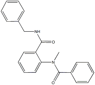 2-[benzoyl(methyl)amino]-N-benzylbenzamide Struktur