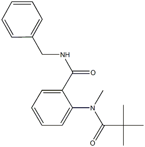 N-benzyl-2-[(2,2-dimethylpropanoyl)(methyl)amino]benzamide Struktur