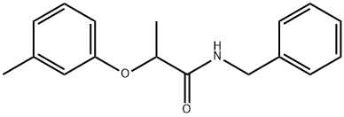 N-benzyl-2-(3-methylphenoxy)propanamide Struktur