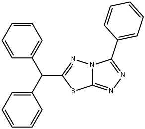 6-benzhydryl-3-phenyl[1,2,4]triazolo[3,4-b][1,3,4]thiadiazole Struktur