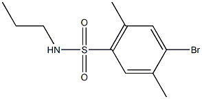 4-bromo-2,5-dimethyl-N-propylbenzenesulfonamide Struktur