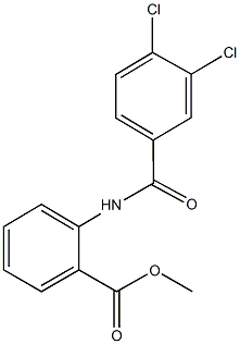 methyl 2-[(3,4-dichlorobenzoyl)amino]benzoate Struktur