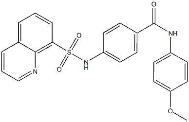 N-(4-methoxyphenyl)-4-[(8-quinolinylsulfonyl)amino]benzamide Struktur