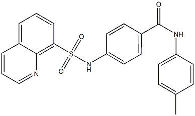 N-(4-methylphenyl)-4-[(8-quinolinylsulfonyl)amino]benzamide Struktur