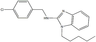 N-(4-chlorobenzyl)-N-(1-pentyl-1H-benzimidazol-2-yl)amine Struktur