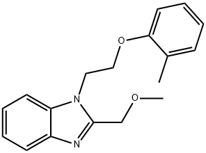 2-(methoxymethyl)-1-[2-(2-methylphenoxy)ethyl]-1H-benzimidazole Struktur