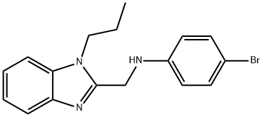 N-(4-bromophenyl)-N-[(1-propyl-1H-benzimidazol-2-yl)methyl]amine Struktur