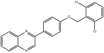 2,6-dichlorobenzyl 4-(2-quinoxalinyl)phenyl ether Struktur