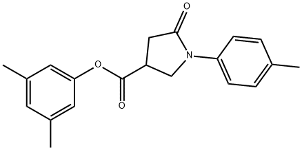 3,5-dimethylphenyl 1-(4-methylphenyl)-5-oxo-3-pyrrolidinecarboxylate Struktur