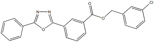 3-chlorobenzyl 3-(5-phenyl-1,3,4-oxadiazol-2-yl)benzoate Struktur