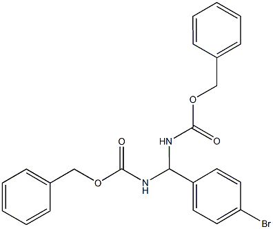 benzyl {[(benzyloxy)carbonyl]amino}(4-bromophenyl)methylcarbamate Struktur