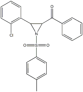 {3-(2-chlorophenyl)-1-[(4-methylphenyl)sulfonyl]-2-aziridinyl}(phenyl)methanone Struktur