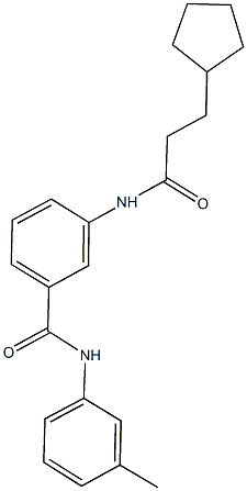 3-[(3-cyclopentylpropanoyl)amino]-N-(3-methylphenyl)benzamide Struktur