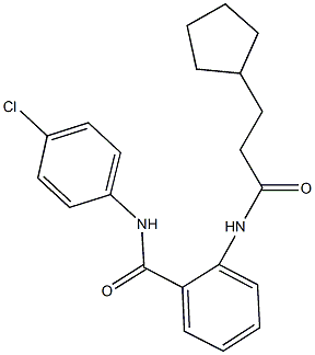 N-(4-chlorophenyl)-2-[(3-cyclopentylpropanoyl)amino]benzamide Struktur