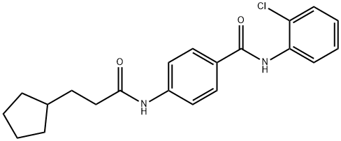 N-(2-chlorophenyl)-4-[(3-cyclopentylpropanoyl)amino]benzamide Struktur