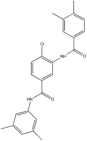 4-chloro-3-[(3,4-dimethylbenzoyl)amino]-N-(3,5-dimethylphenyl)benzamide Struktur