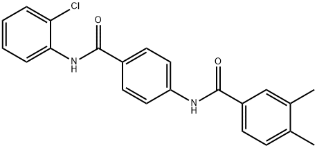 N-{4-[(2-chloroanilino)carbonyl]phenyl}-3,4-dimethylbenzamide Struktur