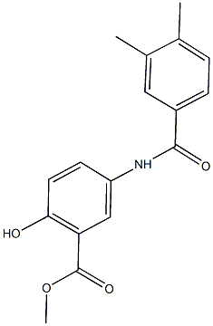 methyl 5-[(3,4-dimethylbenzoyl)amino]-2-hydroxybenzoate Struktur