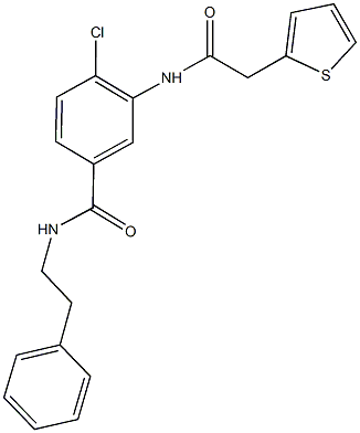 4-chloro-N-(2-phenylethyl)-3-[(2-thienylacetyl)amino]benzamide Struktur