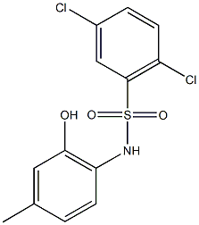 2,5-dichloro-N-(2-hydroxy-4-methylphenyl)benzenesulfonamide Struktur