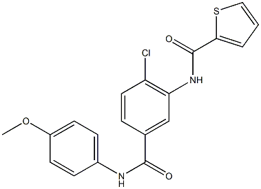 N-{2-chloro-5-[(4-methoxyanilino)carbonyl]phenyl}-2-thiophenecarboxamide Struktur