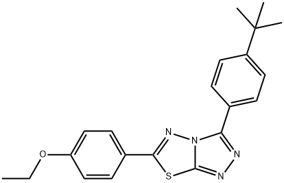 3-(4-tert-butylphenyl)-6-(4-ethoxyphenyl)[1,2,4]triazolo[3,4-b][1,3,4]thiadiazole Struktur