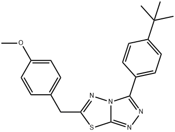 3-(4-tert-butylphenyl)-6-(4-methoxybenzyl)[1,2,4]triazolo[3,4-b][1,3,4]thiadiazole Struktur