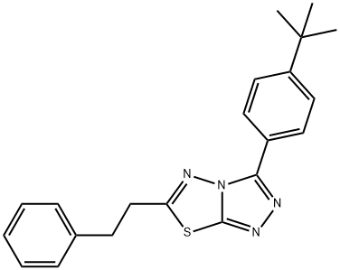 3-(4-tert-butylphenyl)-6-(2-phenylethyl)[1,2,4]triazolo[3,4-b][1,3,4]thiadiazole Struktur