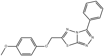 6-[(4-methoxyphenoxy)methyl]-3-phenyl[1,2,4]triazolo[3,4-b][1,3,4]thiadiazole Struktur