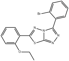 2-[3-(2-bromophenyl)[1,2,4]triazolo[3,4-b][1,3,4]thiadiazol-6-yl]phenyl ethyl ether Struktur