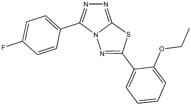 ethyl 2-[3-(4-fluorophenyl)[1,2,4]triazolo[3,4-b][1,3,4]thiadiazol-6-yl]phenyl ether Struktur