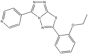 ethyl 2-[3-(4-pyridinyl)[1,2,4]triazolo[3,4-b][1,3,4]thiadiazol-6-yl]phenyl ether Struktur