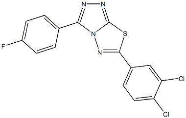 6-(3,4-dichlorophenyl)-3-(4-fluorophenyl)[1,2,4]triazolo[3,4-b][1,3,4]thiadiazole Struktur