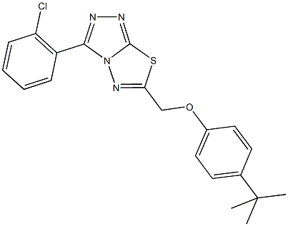 4-tert-butylphenyl [3-(2-chlorophenyl)[1,2,4]triazolo[3,4-b][1,3,4]thiadiazol-6-yl]methyl ether Struktur