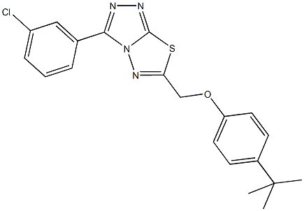 4-tert-butylphenyl [3-(3-chlorophenyl)[1,2,4]triazolo[3,4-b][1,3,4]thiadiazol-6-yl]methyl ether Struktur