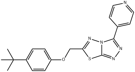 4-tert-butylphenyl [3-(4-pyridinyl)[1,2,4]triazolo[3,4-b][1,3,4]thiadiazol-6-yl]methyl ether Struktur