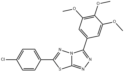 6-(4-chlorophenyl)-3-(3,4,5-trimethoxyphenyl)[1,2,4]triazolo[3,4-b][1,3,4]thiadiazole Struktur