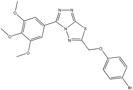 6-[(4-bromophenoxy)methyl]-3-(3,4,5-trimethoxyphenyl)[1,2,4]triazolo[3,4-b][1,3,4]thiadiazole Struktur