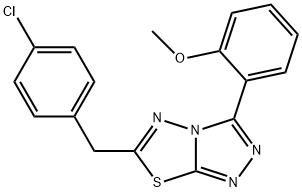 2-[6-(4-chlorobenzyl)[1,2,4]triazolo[3,4-b][1,3,4]thiadiazol-3-yl]phenyl methyl ether Struktur