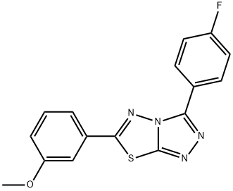 3-[3-(4-fluorophenyl)[1,2,4]triazolo[3,4-b][1,3,4]thiadiazol-6-yl]phenyl methyl ether Struktur